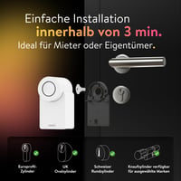 Nuki Smart Lock Go (2025) Yală Inteligentă cu Bluetooth, WiFi și conectivitate Matter, încuietoare electronică, Smartphone pe post de cheie, fără înlocuirea cilindrului 9