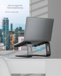 Nulaxy ergonomický hliníkový stojan na notebook pre MacBook Air Pro, Dell XPS, HP, Lenovo a ďalšie 10-15,6-palcové notebooky – stolový držiak 3