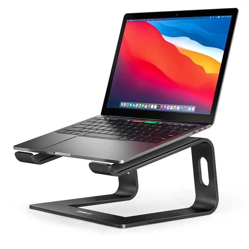 Nulaxy ergonomický hliníkový stojan na notebook pre MacBook Air Pro, Dell XPS, HP, Lenovo a ďalšie 10-15,6-palcové notebooky – stolový držiak