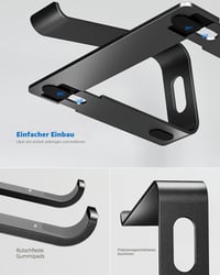 Nulaxy ergonomický hliníkový stojan na notebook pre MacBook Air Pro, Dell XPS, HP, Lenovo a ďalšie 10-15,6-palcové notebooky – stolový držiak 5