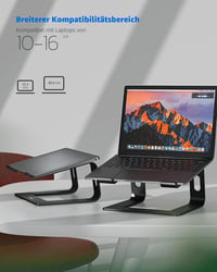 Nulaxy ergonomický hliníkový stojan na notebook pre MacBook Air Pro, Dell XPS, HP, Lenovo a ďalšie 10-15,6-palcové notebooky – stolový držiak 4