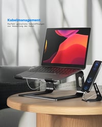 Nulaxy ergonomický hliníkový stojan na notebook pre MacBook Air Pro, Dell XPS, HP, Lenovo a ďalšie 10-15,6-palcové notebooky – stolový držiak 6