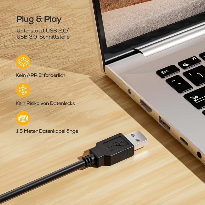 Nulaxy FHD 1080P Webkamera Beépített Mikrofonnal és Védelemmel