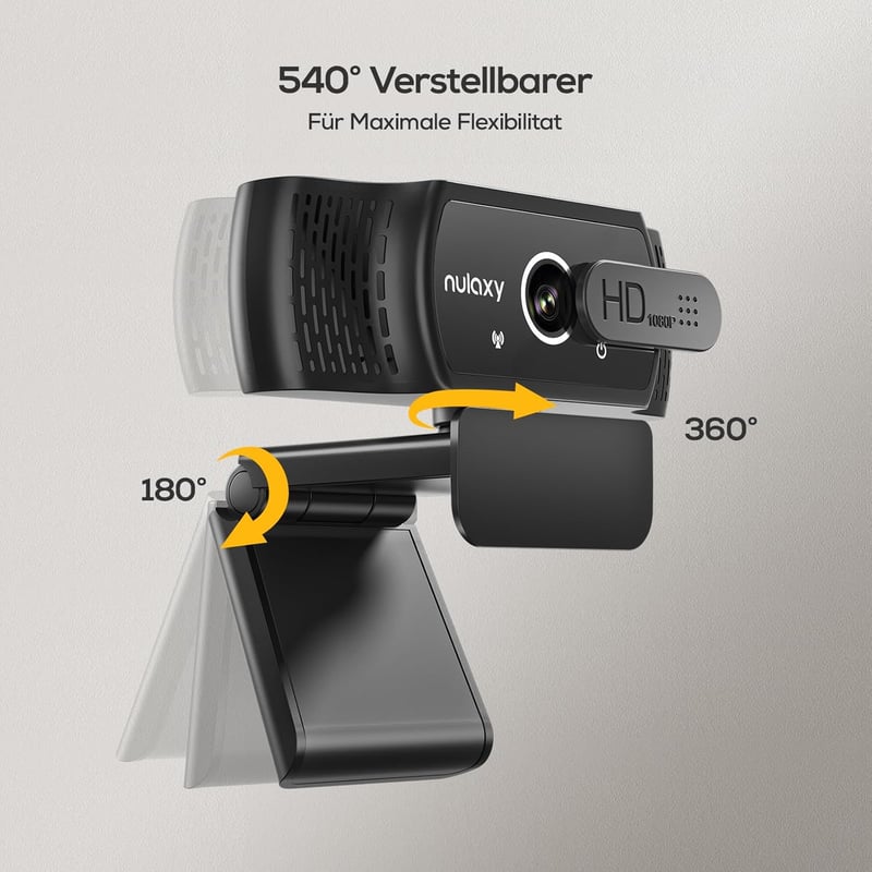 Nulaxy FHD 1080P Webkamera Beépített Mikrofonnal és Védelemmel