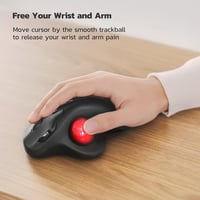 Nulea M501 Vezeték Nélküli Trackball Egér - Újratölthető Ergonomikus Kialakítás, Pontos Követés, 3 Eszköz Csatlakoztatás, Mac/Windows Kompat 2