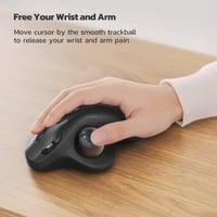 Nulea M501 Wireless Trackball Egér, Ergonomikus Újratölthető Egér 2