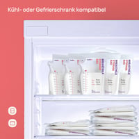 Nuliie 50 db anyatej tároló zsák 250 ml BPA-mentes önálló állású fagyasztható 6