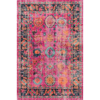 Covor persan nuLOOM RZSW04A Flora – 152 x 226 cm, roz – covor cu model floral pentru living și dormitor 3