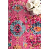 Covor persan nuLOOM RZSW04A Flora – 152 x 226 cm, roz – covor cu model floral pentru living și dormitor 7