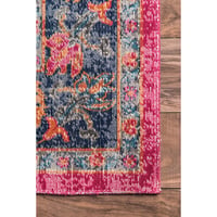 Covor persan nuLOOM RZSW04A Flora – 152 x 226 cm, roz – covor cu model floral pentru living și dormitor 5