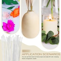 NUOBESTY 100 db zöld virágkötő drót - floraldrót virágdekorációhoz és csokor készítéshez 6
