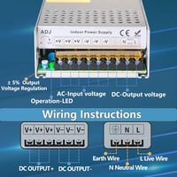 NUOFUWEI 600W 12V 50A Transzformátor LED Szalaghoz CCTV Kamerához Tápegység 5