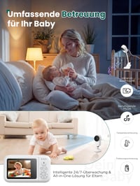 Detská pestúnka NUOTUN s kamerou a držiakom, HD video pestúnka bez Wi-Fi, funkcia nočného videnia, rodičovská jednotka 5