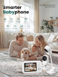 Detská pestúnka NUOTUN s kamerou a držiakom, HD video pestúnka bez Wi-Fi, funkcia nočného videnia, rodičovská jednotka 2