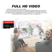 NUOYITKJ 2 buc. Card de memorie Micro SD 256 GB Class 10, card TF cu adaptor, stocare de mare viteză pentru tabletă, cameră foto, dronă 2