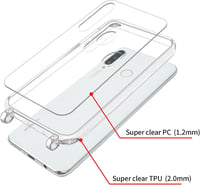 Nupcknn Huawei P30 Lite láncos tok, TPU+PC, levehető zsinórral - fekete 5