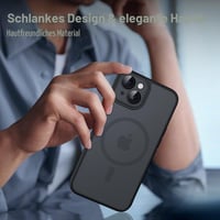 Husă Nupcknn pentru iPhone 13, 3 sticle securizate [HD+HD+Anti-Spy], magnetică cu MagSafe, spate mat transparent, carcasă de protecție subțire antisoc 6