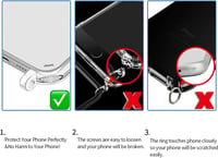 Husă Nupcknn din silicon transparent pentru iPhone 14 cu șnur reglabil 1,5 m - negru 6