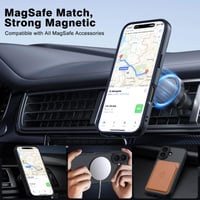 Nupcknn kryt na iPhone 17 s MagSafe, 3 tvrdenými sklami (HD a ochranné sklo proti nahliadnutiu), priehľadný matný čierny nárazuvzdorný tenký obal na telefón s ochranou fotoaparátu 2