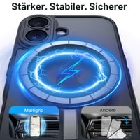Nupcknn kryt na iPhone 17 s MagSafe, 3 tvrdenými sklami (HD a ochranné sklo proti nahliadnutiu), priehľadný matný čierny nárazuvzdorný tenký obal na telefón s ochranou fotoaparátu 8