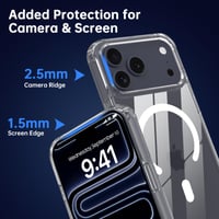 Priehľadný kryt Nupcknn MagSafe pre iPhone 17 Pro s remienkom na krk, nastaviteľnou šnúrkou a 2 kusmi tvrdeného skla, magnetické puzdro na telefón s retiazkou 5