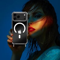 Priehľadný kryt Nupcknn MagSafe pre iPhone 17 Pro s remienkom na krk, nastaviteľnou šnúrkou a 2 kusmi tvrdeného skla, magnetické puzdro na telefón s retiazkou 7
