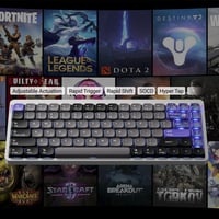 Herná klávesnica Nuphy Air75 HE s funkciou Rapid Trigger, Hall Effect, 75 % rozloženie, RGB, Hot-Swap, magnetické spínače, nízkoprofilová 5