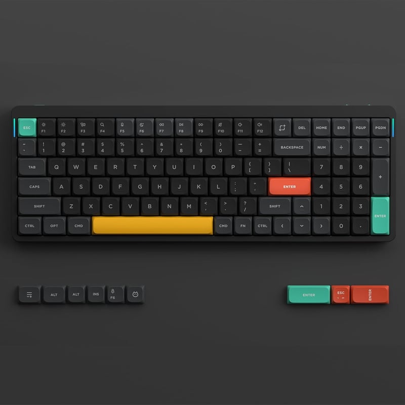 nuphy Air96 V2 Wireless Mechanikus Billentyűzet RGB, Hot-Swap, Gateron Brown