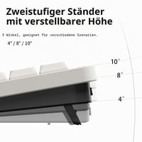 Bezdrôtová mechanická klávesnica NuPhy Node75, 75 % rozloženie, 84 kláves, Bluetooth/2,4 GHz/USB-C, dotykové gestá, PBT klávesy, hot-swap 9