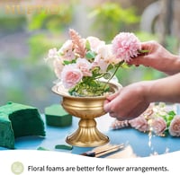 NUPTIO 2 db Mini Fém Urna Váza Esküvői Asztali Dekoráció Virágváza 12,6 cm Trombita Forma 3