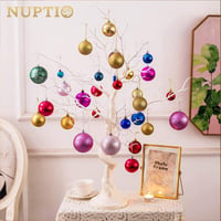 Nuptio Fehér Műfa 80 cm - Dekorációs Ágfa Esküvőre, Karácsonyra, Húsvétra, Halloweenre - Beltéri és Kültéri Díszfa Asztali Dekorációhoz 3