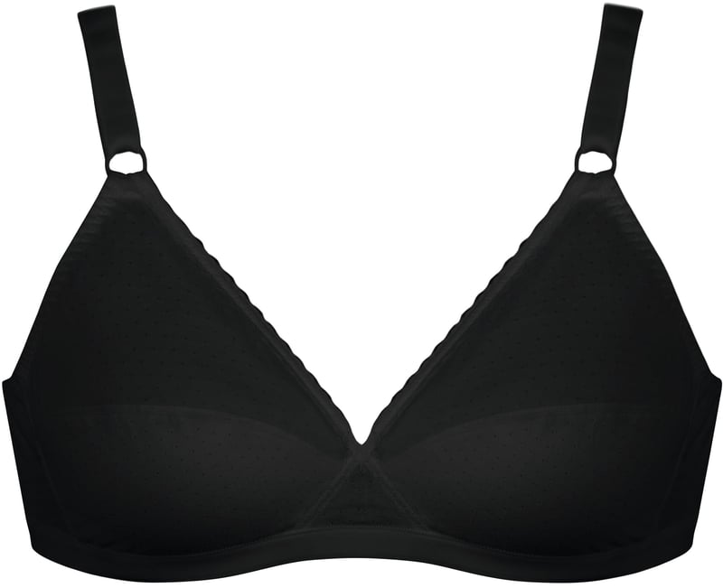 Nur Die Comfort melltartó merevítő nélkül, csipkés, puha kosaras, erős tartás - 80B méret, fekete