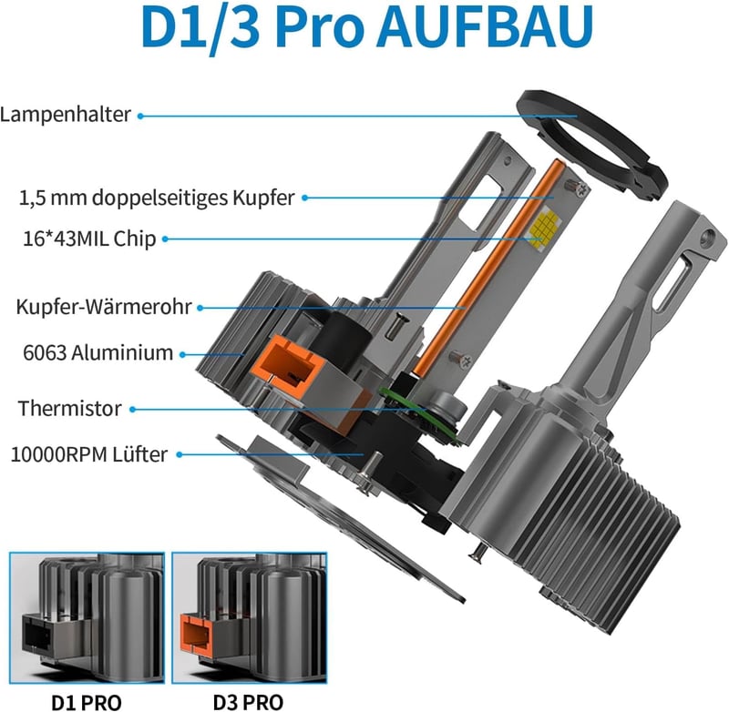 NUROTA D3S Xenon izzó 35W 6500K fehér 2db HID fényszóró
