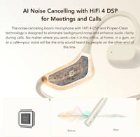 Nuroum OW20B Beige Open Ear Bluetooth fejhallgató zajcsökkentő mikrofonnal, némító kapcsoló, Bluetooth 5.3 dual csatlakozás, 15 óra, irodába 3