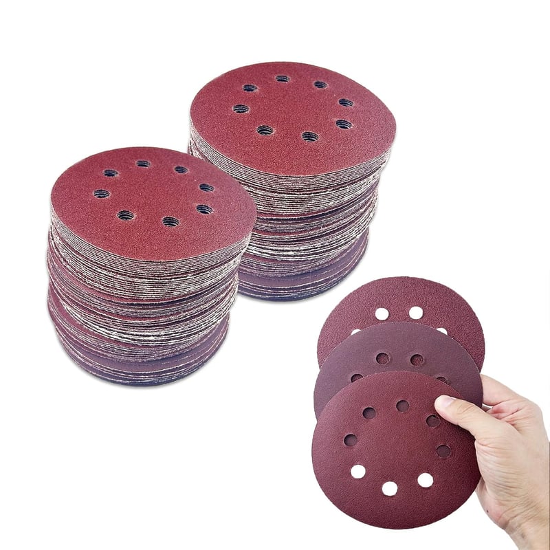 Nutabevr 80 darabos csiszolópapír szett 125mm, 8 lyukas, örvéncsiszoló korongok, 40-320 szemcseméret