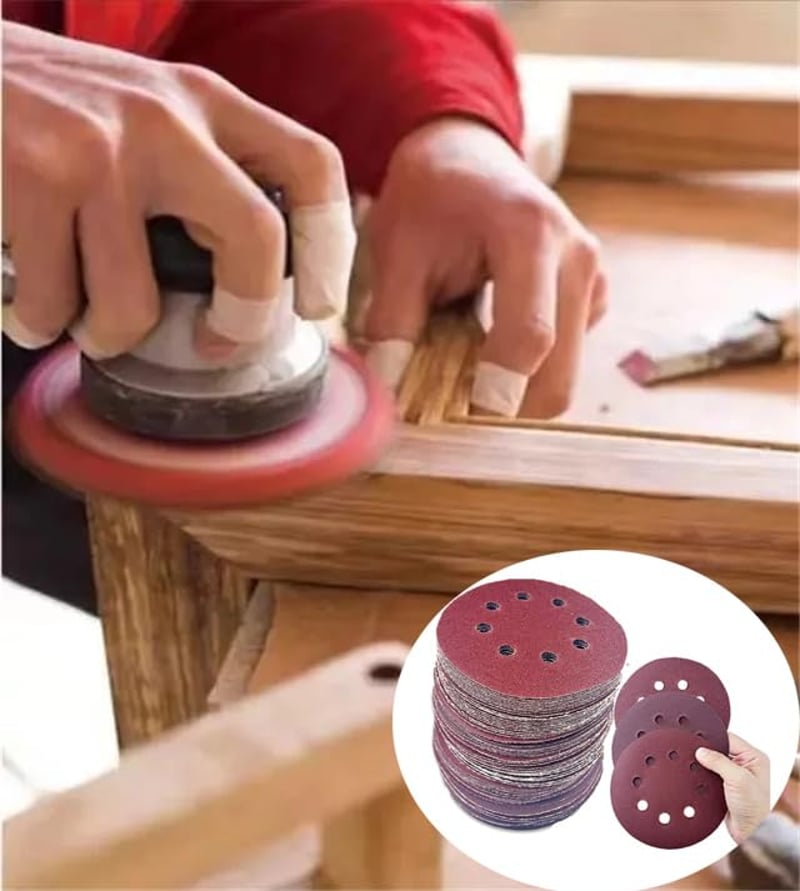 Nutabevr 80 darabos csiszolópapír szett 125mm, 8 lyukas, örvéncsiszoló korongok, 40-320 szemcseméret