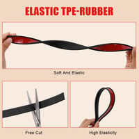Bandă pentru protecția canturilor de mobilier NUTKIT, formă în U, autoadezivă, 20 mm x 2 m, negru, TPE, rezistentă la apă 3