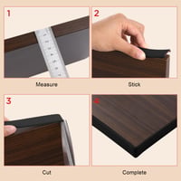 Bandă pentru protecția canturilor de mobilier NUTKIT, formă în U, autoadezivă, 20 mm x 2 m, negru, TPE, rezistentă la apă 4