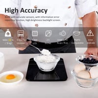 NUTRI FIT Digitális Konyhai Mérleg Magas Pontosságú Elektronikus Tészta Kaparóval 5