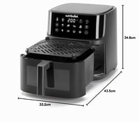 Teplovzdušná fritéza NutriBullet Crisplite Vision NBA0811DG 8 l, 2000 W, digitálne ovládanie 80 – 200 °C, bez PFAS, 8 automatických programov, dotykové ovládanie, matná čierna 9
