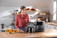 Teplovzdušná fritéza NutriBullet Crisplite Vision NBA0811DG 8 l, 2000 W, digitálne ovládanie 80 – 200 °C, bez PFAS, 8 automatických programov, dotykové ovládanie, matná čierna 6