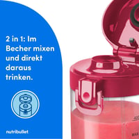 NutriBullet Hordozható Smoothie Mixer 475ml BPA-Mentes Pohár Vezeték Nélküli Töltöltethető 5