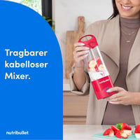 NutriBullet Hordozható Smoothie Mixer 475ml BPA-Mentes Pohár Vezeték Nélküli Töltöltethető 2