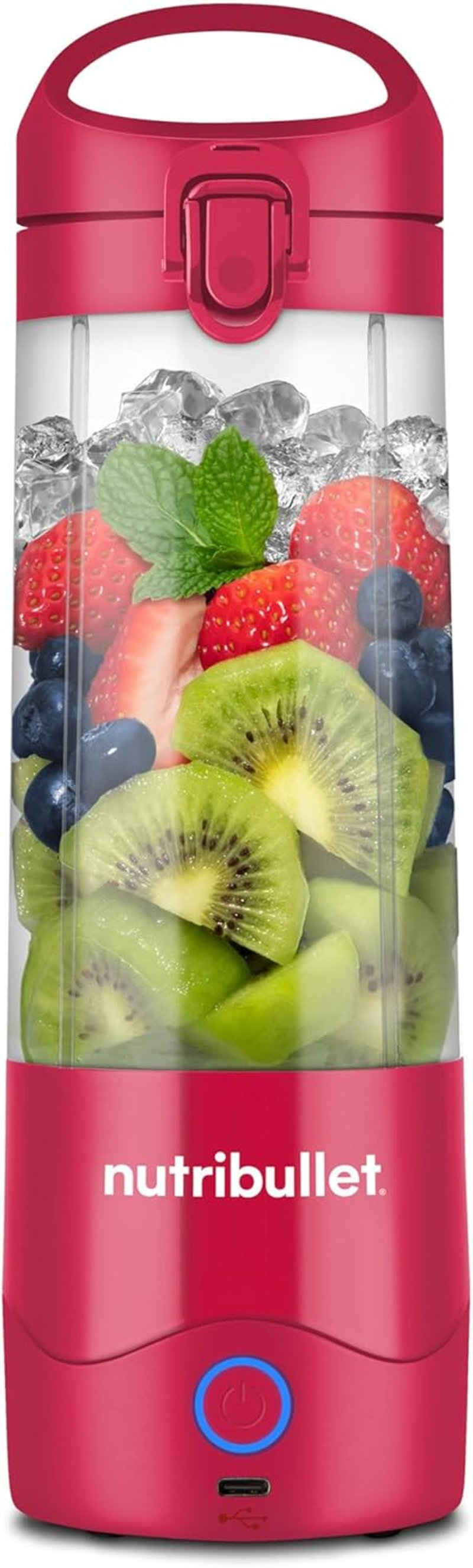 NutriBullet Hordozható Smoothie Mixer 475ml BPA-Mentes Pohár Vezeték Nélküli Töltöltethető