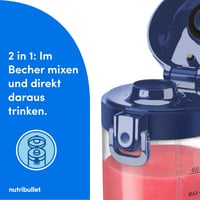 NutriBullet Portable 475ml Smoothie Maker Wireless Akkumulátoros Mini Mixer Kék 6