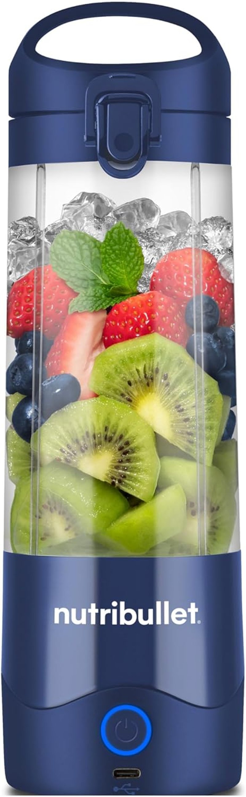 NutriBullet Portable 475ml Smoothie Maker Wireless Akkumulátoros Mini Mixer Kék