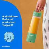 NutriBullet Portable NBP003LG Hordozható Turmixgép 475ml, Újratölthető, USB-C, Világoszöld 4