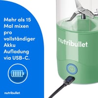 NutriBullet Portable NBP003LG Hordozható Turmixgép 475ml, Újratölthető, USB-C, Világoszöld 3