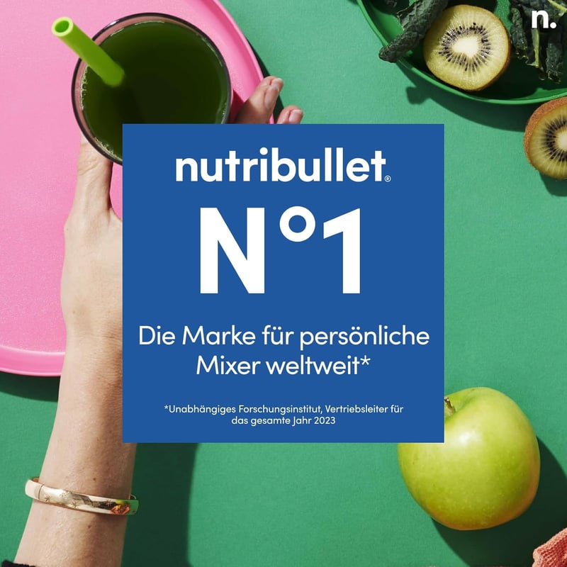 NutriBullet Pro 900W Turmixgép Fekete - Gyors Smoothie Készítő 700ml Pohárral