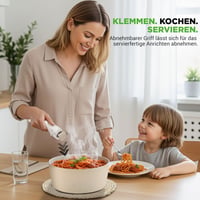 Set de vase ceramică NutriChef 18 piese, crem, cu mâner detașabil, inducție, antiaderent, stivuibil, rezistent la cuptor, pentru toate tipurile de plită 3